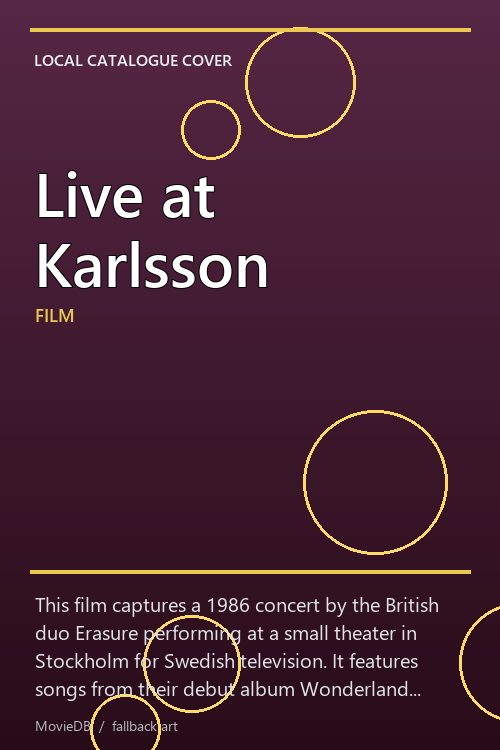 Live at Karlsson poster