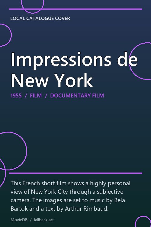 Impressions de New York poster