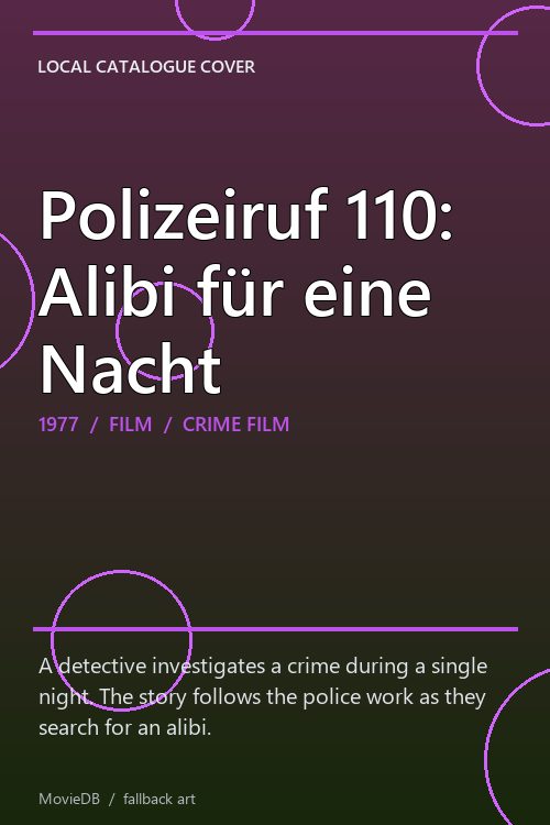 Polizeiruf 110: Alibi für eine Nacht poster