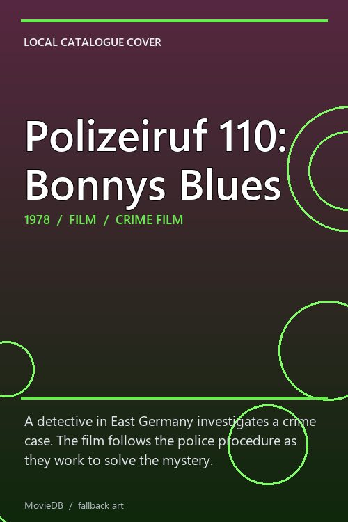 Polizeiruf 110: Bonnys Blues poster