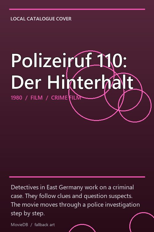 Polizeiruf 110: Der Hinterhalt poster