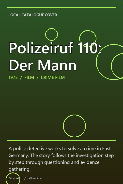 Polizeiruf 110: Der Mann poster