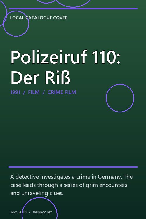 Polizeiruf 110: Der Riß poster