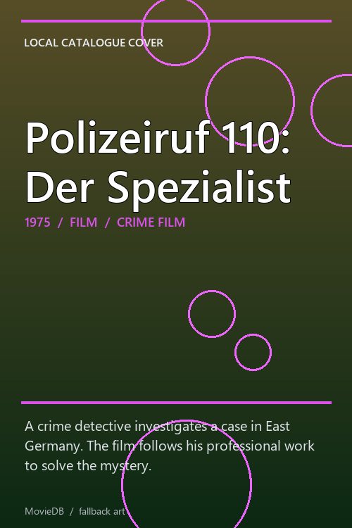 Polizeiruf 110: Der Spezialist poster