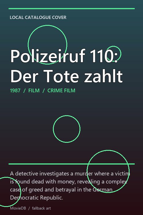 Polizeiruf 110: Der Tote zahlt poster