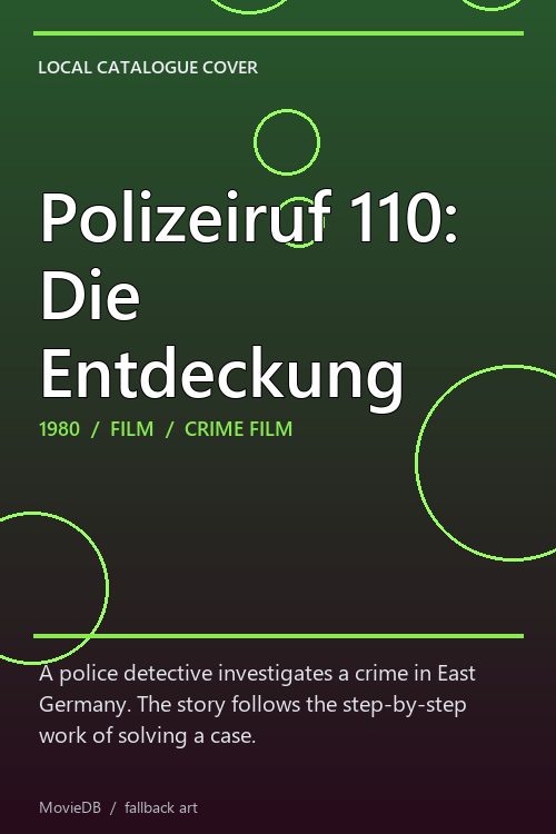 Polizeiruf 110: Die Entdeckung poster
