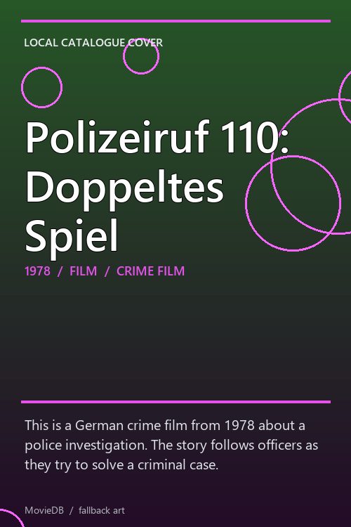 Polizeiruf 110: Doppeltes Spiel poster