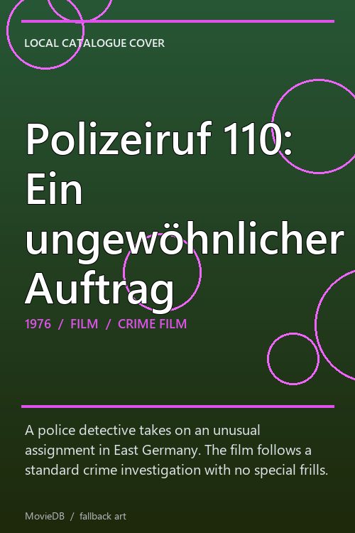 Polizeiruf 110: Ein ungewöhnlicher Auftrag poster