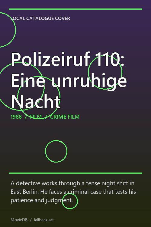 Polizeiruf 110: Eine unruhige Nacht poster