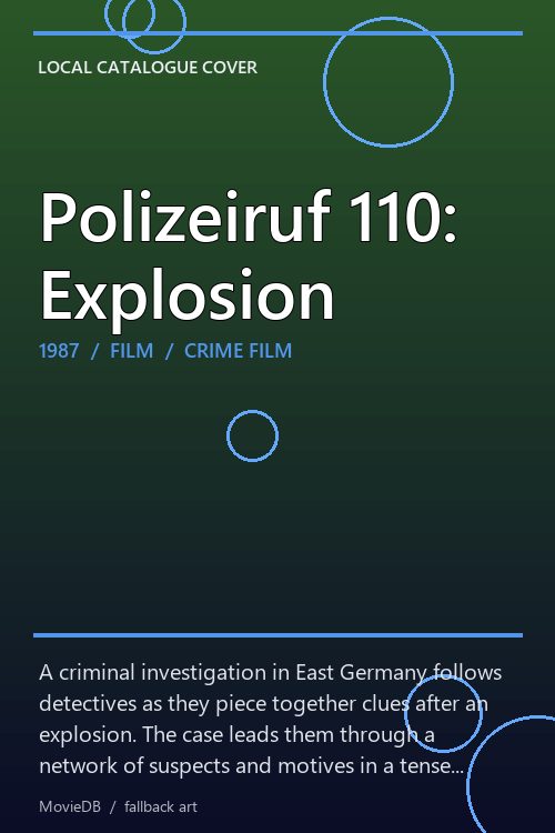 Polizeiruf 110: Explosion poster