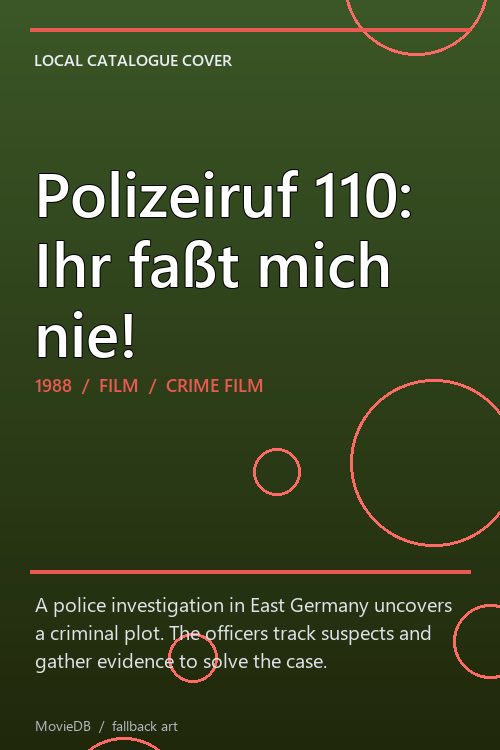 Polizeiruf 110: Ihr faßt mich nie! poster
