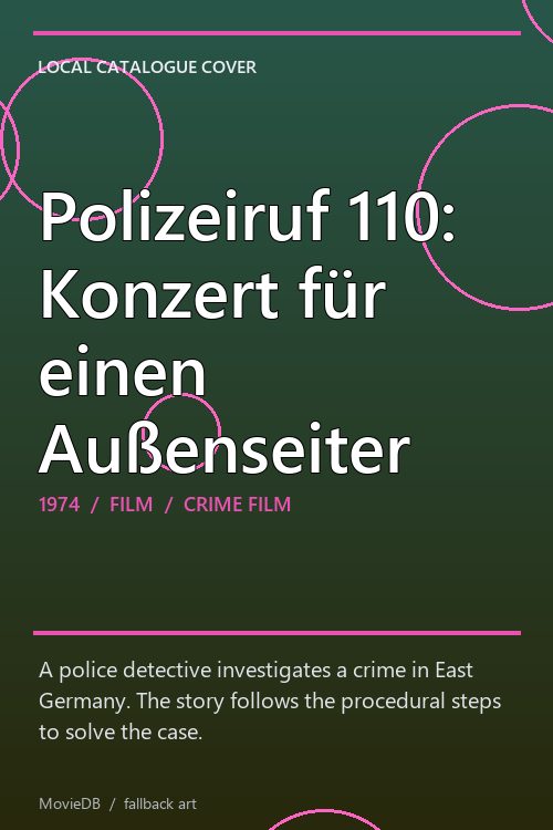 Polizeiruf 110: Konzert für einen Außenseiter poster