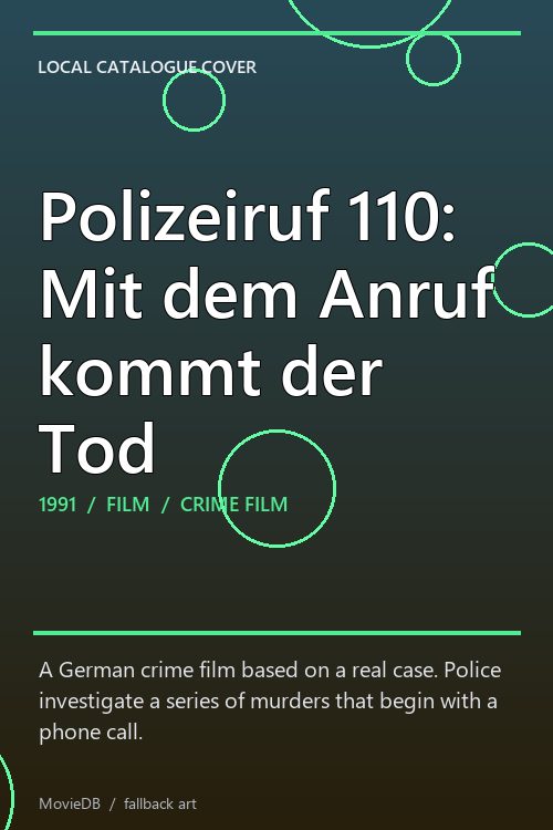 Polizeiruf 110: Mit dem Anruf kommt der Tod poster