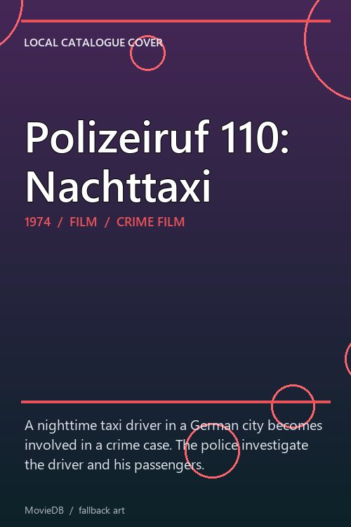 Polizeiruf 110: Nachttaxi poster