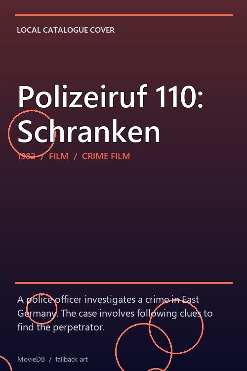 Polizeiruf 110: Schranken poster