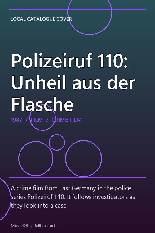 Polizeiruf 110: Unheil aus der Flasche poster