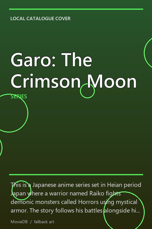 Garo: The Crimson Moon poster