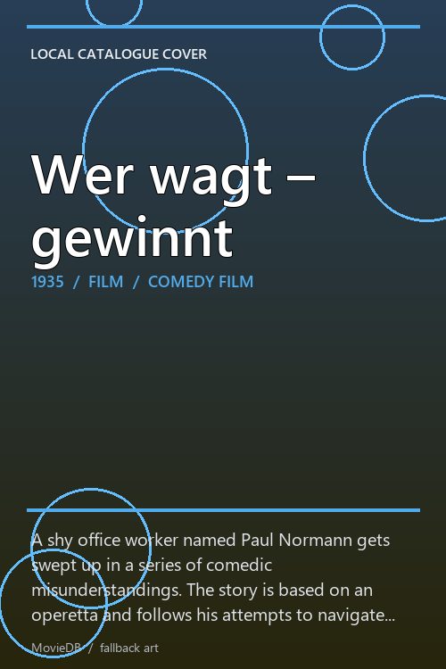 Wer wagt – gewinnt poster