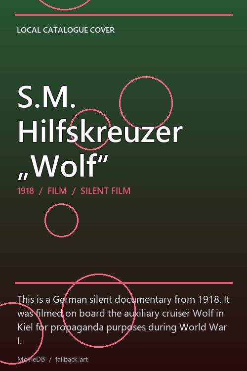 S.M. Hilfskreuzer „Wolf“ poster