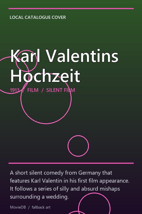 Karl Valentins Hochzeit poster