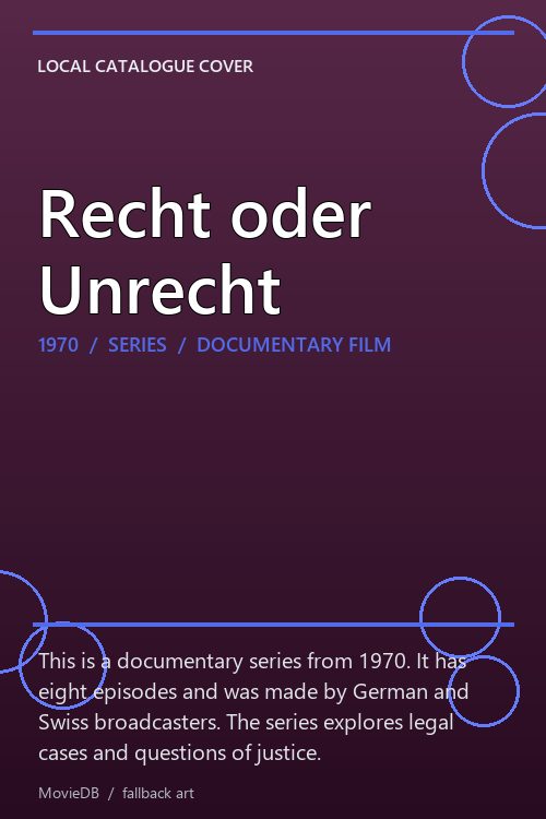 Recht oder Unrecht poster