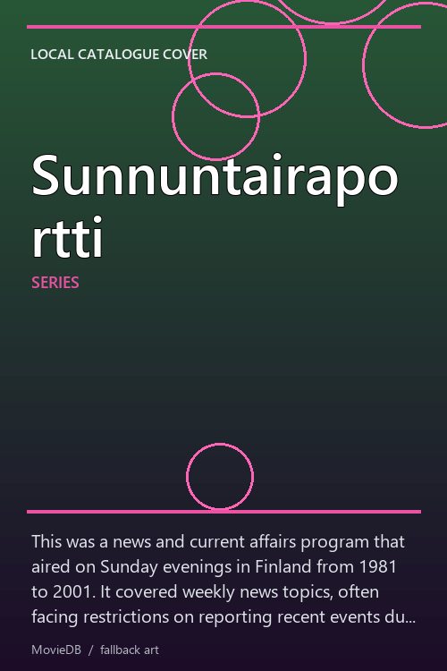 Sunnuntairaportti poster