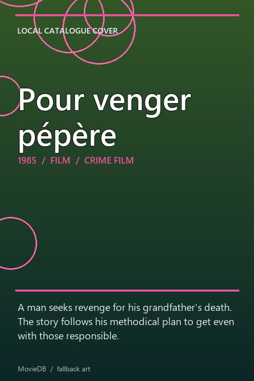 Pour venger pépère poster