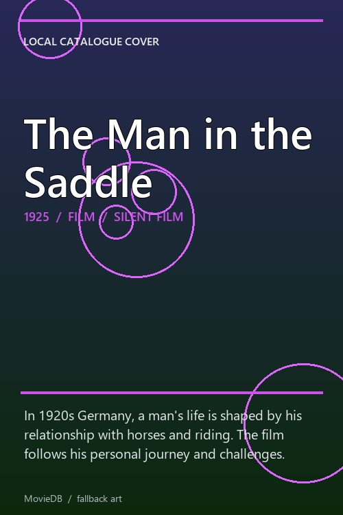 The Man in the Saddle poster