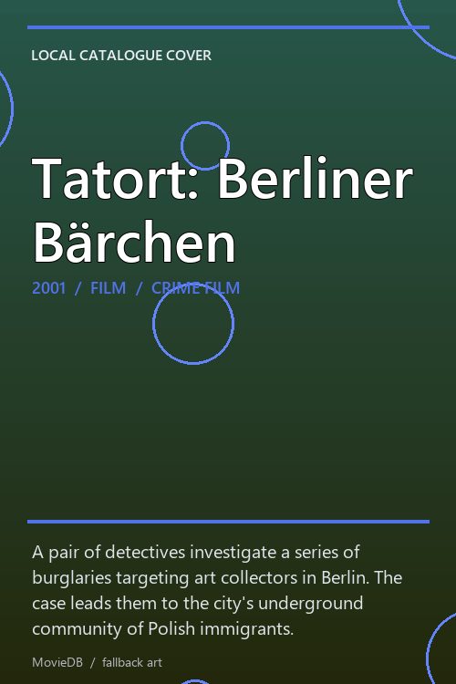 Tatort: Berliner Bärchen poster