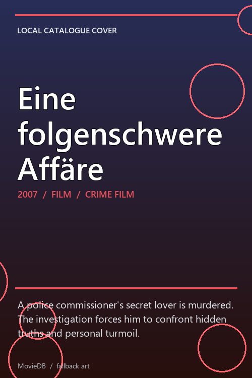 Eine folgenschwere Affäre poster