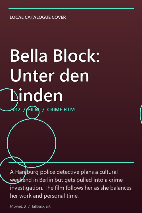 Bella Block: Unter den Linden poster
