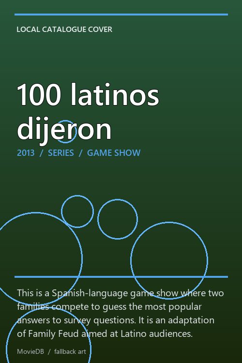 100 latinos dijeron poster