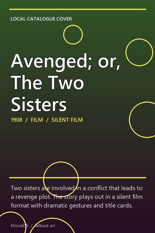 Avenged; or, The Two Sisters poster
