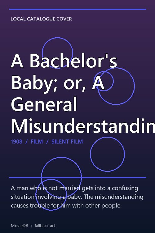 A Bachelor's Baby; or, A General Misunderstanding poster