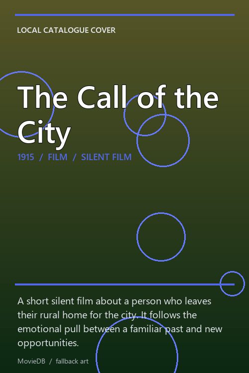 The Call of the City poster