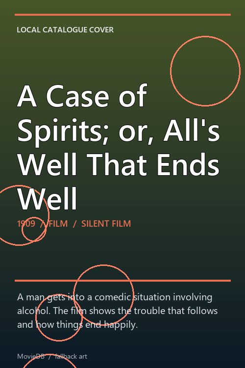A Case of Spirits; or, All's Well That Ends Well poster