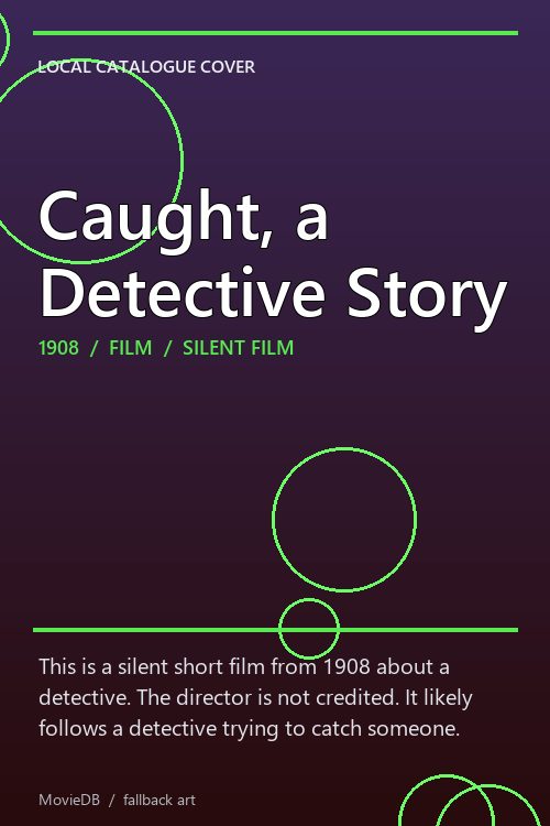 Caught, a Detective Story poster
