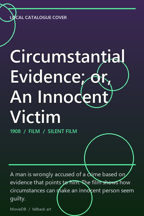 Circumstantial Evidence; or, An Innocent Victim poster