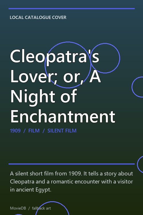 Cleopatra's Lover; or, A Night of Enchantment poster