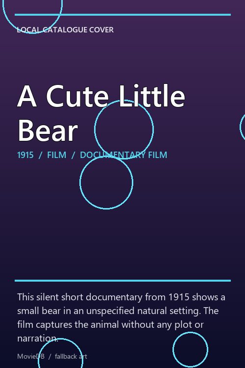 A Cute Little Bear poster