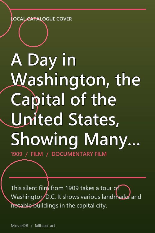 A Day in Washington, the Capital of the United States, Showing Many Points of Interest poster