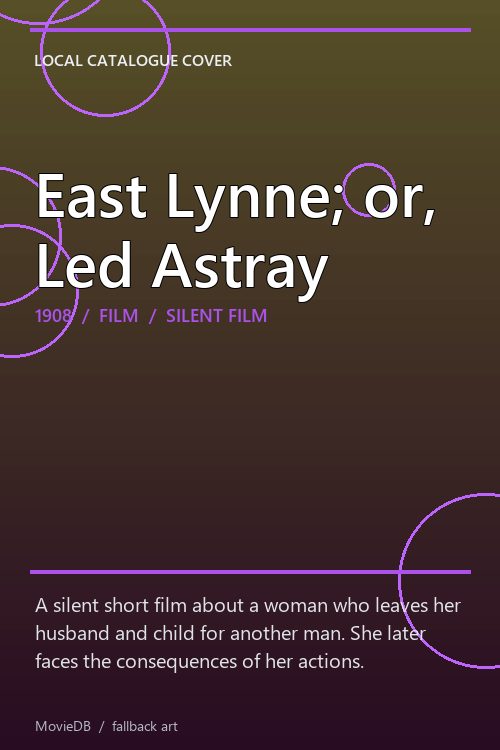 East Lynne; or, Led Astray poster