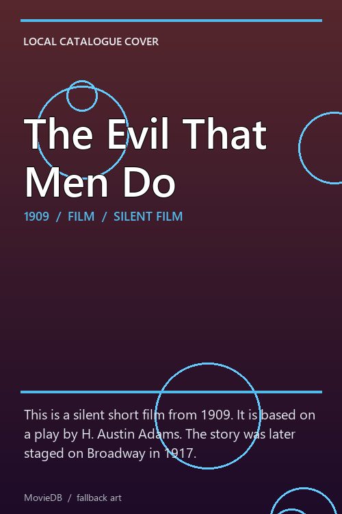 The Evil That Men Do poster