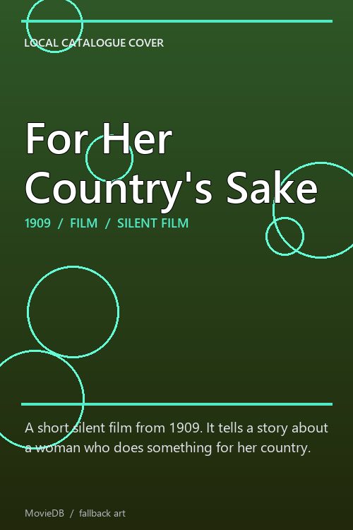 For Her Country's Sake poster