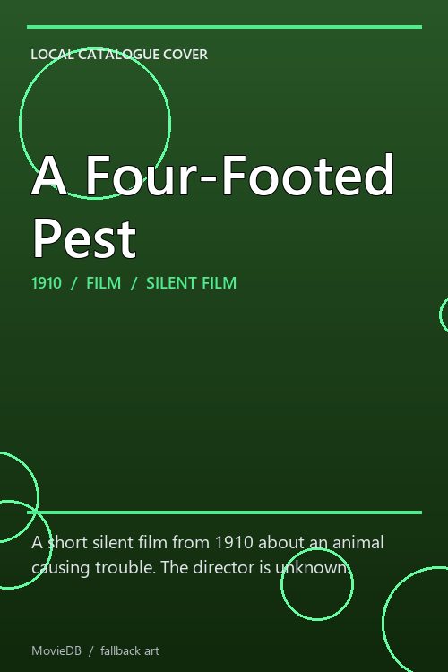 A Four-Footed Pest poster