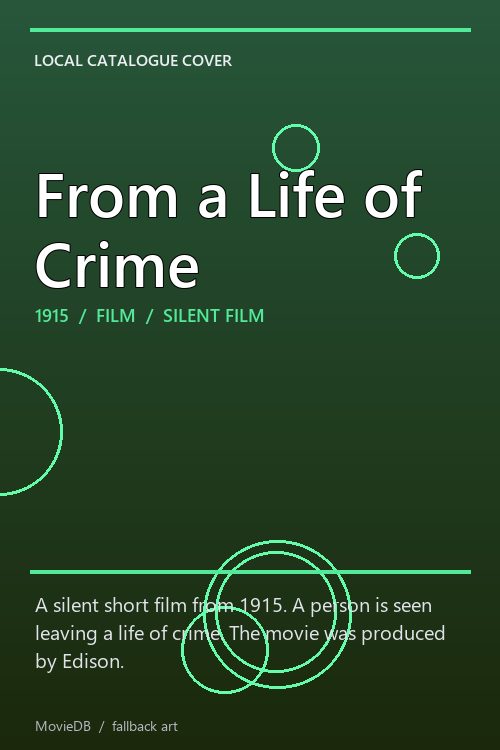 From a Life of Crime poster