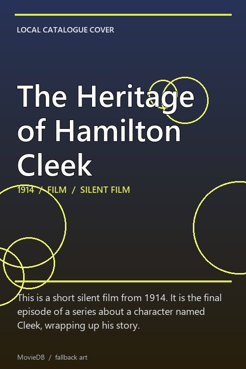 The Heritage of Hamilton Cleek poster