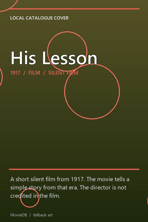His Lesson poster
