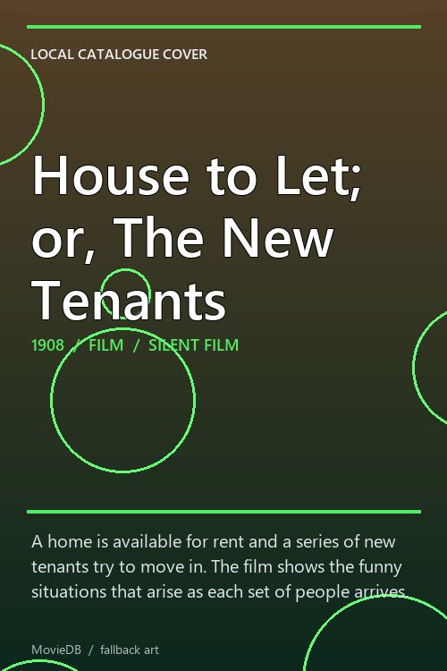 House to Let; or, The New Tenants poster