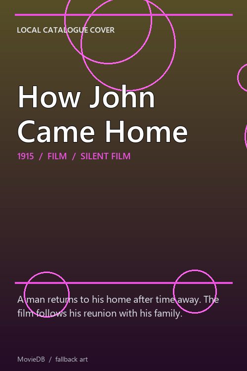 How John Came Home poster